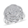Luxuriant Lab Grown Diamond G-H SI 1.00 ctw Ring in Rhodium Over Sterling Silver - Sticky add to cart bar