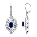 One Time Only Kashmir Kyanite, White Zircon Earrings in Rhodium Over Sterling Silver 6.60 ctw - Sticky add to cart bar
