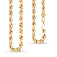 10K Yellow Gold 8mm Rope Chain Necklace 26 Inches 28 Grams