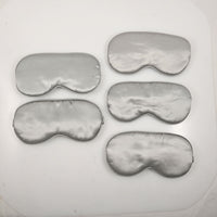 Closeout Set of 5 Grey Mulberry Silk Eye Masks (Ships in 8-10 Business Days)