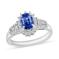 Luxoro AAA Ceylon Blue Sapphire and G-H I2 Diamond 1.37 ctw Ring in 14K White Gold (Size  10.0) - Sticky add to cart bar