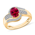 Luxoro AAA Ouro Fino Rubellite and G-H I2 Diamond 1.76 ctw Ring in 14K Yellow Gold (Size  10.0) - Sticky add to cart bar