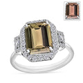 Luxoro AAA Turkizite and G-H I2 Diamond Ring in 14K White Gold (Size 10.0) 4.33 ctw - Sticky add to cart bar