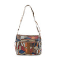 Multi Navy Faux Leather Shoulder Bag with Adjustable Strap - One Size - Sticky add to cart bar