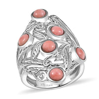 Karis Oregon Peach Opal Ring in Platinum Bond (Size 10.0) 1.30 ctw