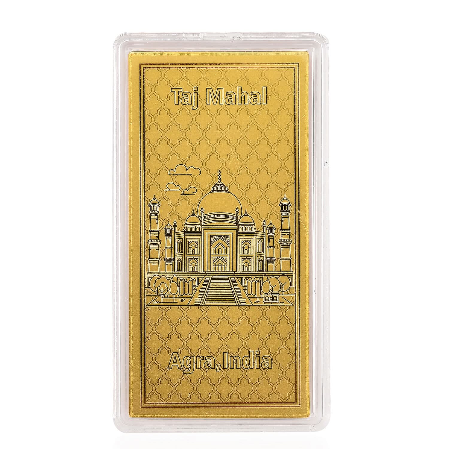 24K Gold Taj Mahal- A Golden Memory of Love Emboss Sheet 55x30mm