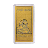 24K Golden Great Sphinx of Giza Egypt Emboss Sheet 55x30mm 100mg