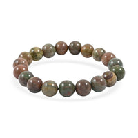 Wave Jasper 178.00 ctw Beaded Stretch Bracelet