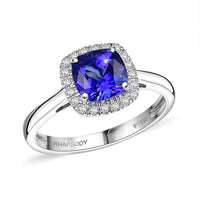 Certified & Appraised Rhapsody AAAA Tanzanite and E-F VS Diamond 3.21 ctw Halo Ring in 950 Platinum (Size 10.0) 5.10 Grams (Del. in 10-15 Days)