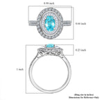 Certified & Appraised Rhapsody AAAA Paraiba Tourmaline and E-F VS2 Diamond 2.10 ctw Ring in 950 Platinum 7.10 Grams