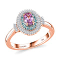 Luxoro 10K Rose Gold AAA Imperial Topaz, Paraiba Tourmaline and Diamond (G-H I2) (0.33 cts) Ring (Size 10.0) 1.00 ctw - Sticky add to cart bar
