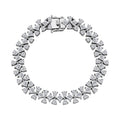 Moissanite 13.10 ctw Bracelet in Rhodium Over Sterling Silver (6.50 In) - Sticky add to cart bar
