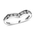 Diamond Band Ring in Platinum Over Sterling Silver (Size 10.0) - Sticky add to cart bar