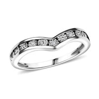 Diamond Band Ring in Platinum Over Sterling Silver (Size 10.0)