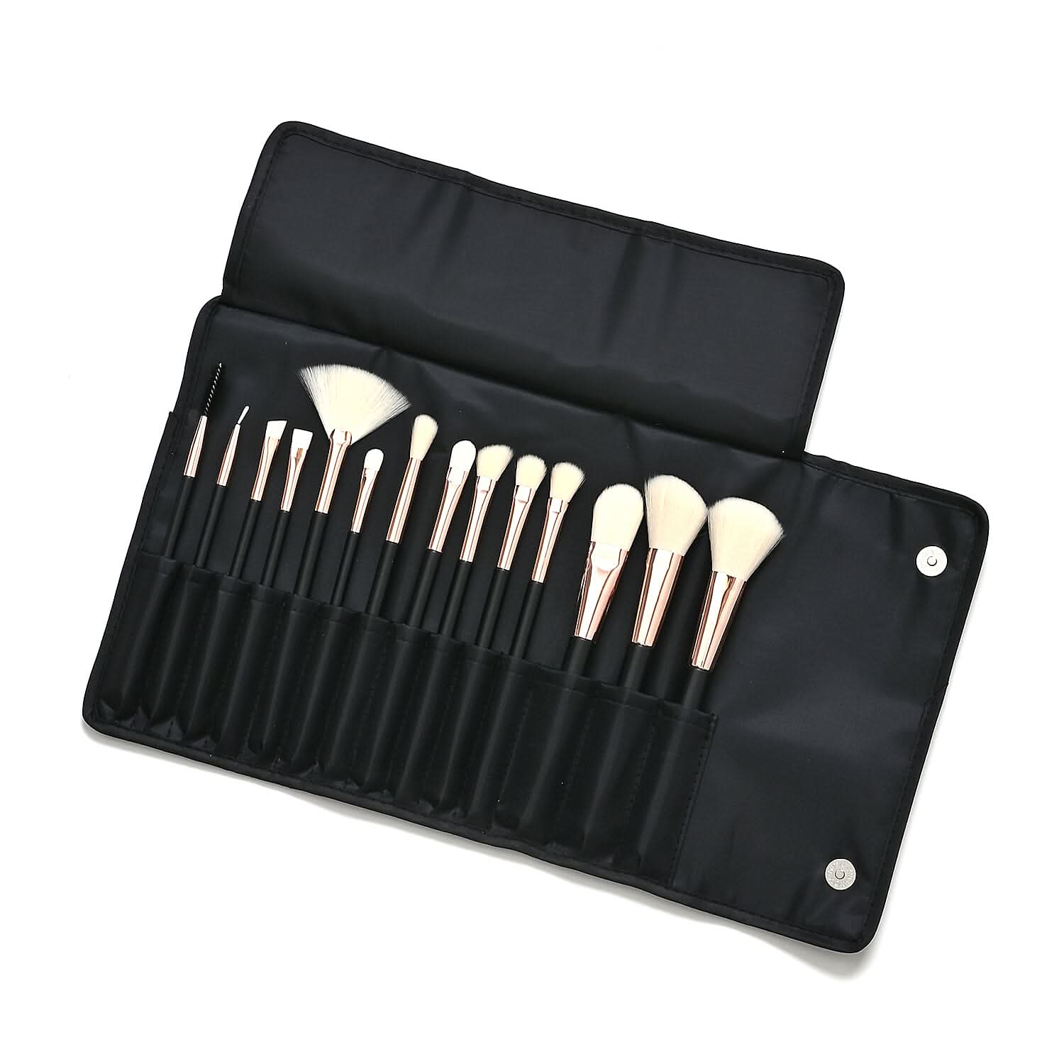 14pc Makeup Brush Set with Storage Bag - Black