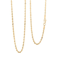 1.9mm Shinny Rope Chain Necklace in 10K Yellow Gold 1.60 Grams 20 Inches