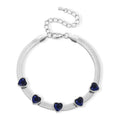 Blue Austrian Crystal Bracelet in Stainless Steel (7.50-9.0In) - Sticky add to cart bar