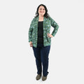Isaac Mizrahi Green Multi Printed Knit Cardigan - 1X - Sticky add to cart bar