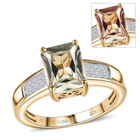 Luxoro 10K Yellow Gold AAA Turkizite, Diamond (I2) (0.23 cts) Ring (Size 10.0) 2.90 ctw
