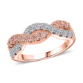 Luxuriant Lab Grown White and Pink Diamond 0.75 ctw Ring Sterling Silver - Sticky add to cart bar
