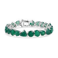 Karis Verde Onyx 41.00 ctw Tennis Bracelet in Platinum Bond (7.25 In)