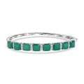 Karis Verde Onyx and White Zircon 15.50 ctw Bangle Bracelet in Platinum Bond (7.25 In) - Sticky add to cart bar