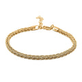 14K YG Over Sterling Silver Bismark Chain Bracelet (7.00 In) (7.9 g) - Sticky add to cart bar