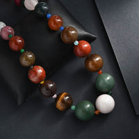 Multi Gemstones 700.00 ctw Necklace in 18K YG Plated 20 Inhces