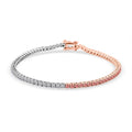 Luxuriant Lab Grown Pink Diamond (IR), Lab Grown Diamond 3.15 ctw Bracelet in 14K White and Rose Gold (7.25 In) 7.71 Grams - Sticky add to cart bar