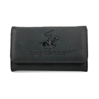 Beverly Hills Polo Club Black Vegan Leather Wallet (7"x4"x1")