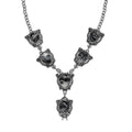 D'Joy Artisan Crafted White Buffalo 24.65 ctw  Native American and Southwest Necklace in Black Oxidized Sterling Silver 18-20 Inches - Sticky add to cart bar