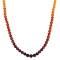 Multi Amber Beaded Necklace in 14K Yellow Gold Over Sterling Silver 20 Inches - Sticky add to cart bar
