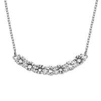 D'Joy Lab Created White Sapphire 4.20 ctw Fancy Necklace in Sterling Silver 18-20 Inches