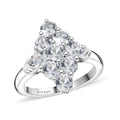 Karis Lab Created White Sapphire Fancy Ring Platinum Bond (Size 10.0) 2.80 ctw - Sticky add to cart bar