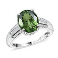 Luxoro 10K White Gold Premium Malagasy Pine Apatite, White Diamond (I2) (0.23 cts) Ring (Size 10.0) 3.75 ctw - Sticky add to cart bar