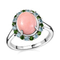 Karis Oregon Peach Opal, Multi Gemstone Ring in Platinum Bond (Size 10.0) 2.35 ctw - Sticky add to cart bar