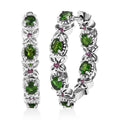 D'Joy Chrome Diopside and Orissa Rhodolite Garnet 2.50 ctw Butterfly Earrings in Rhodium Over Sterling Silver - Sticky add to cart bar