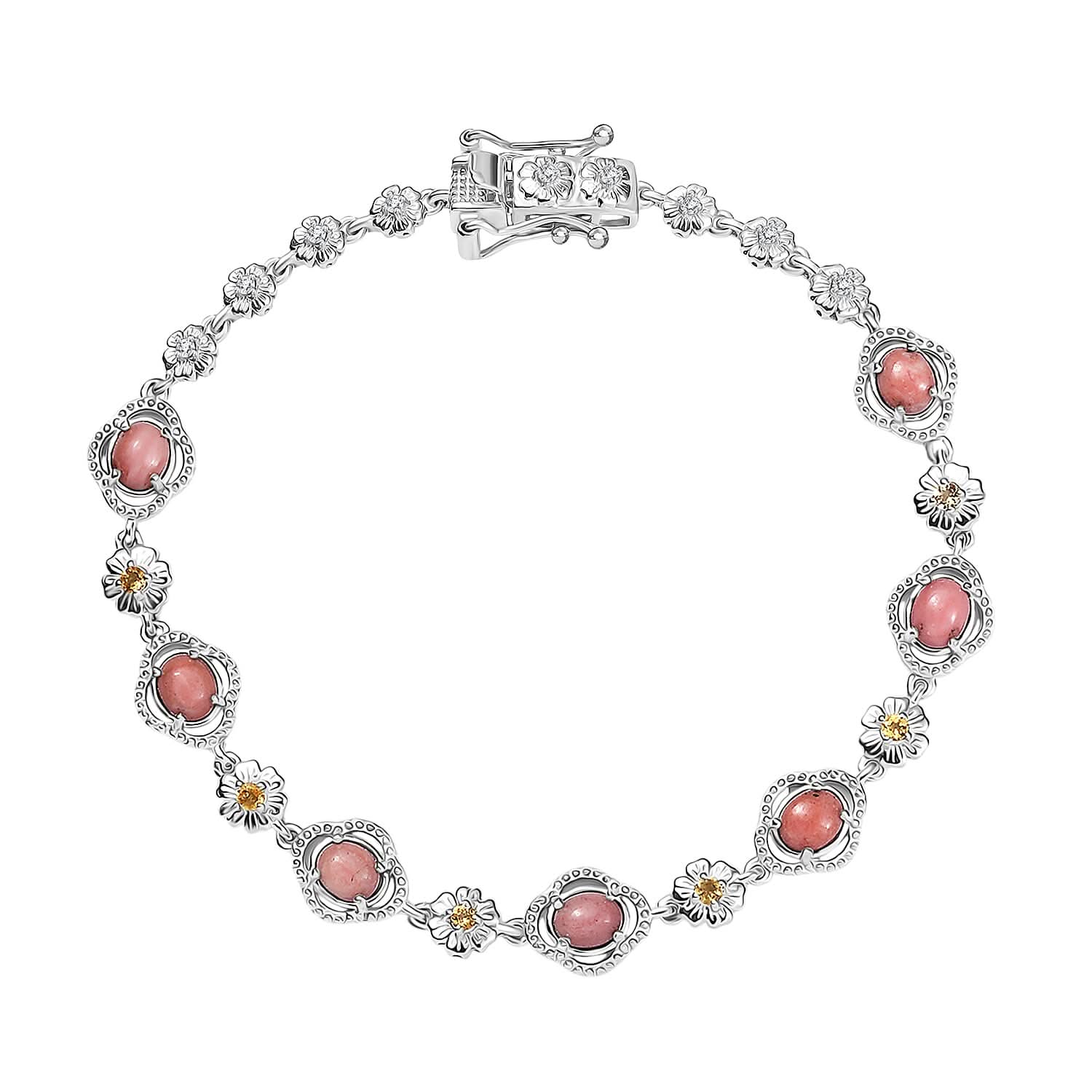 Epic Deal Karis Oregon Peach Opal and Multi Gemstone 2.25 ctw Bracelet (7.25 In)