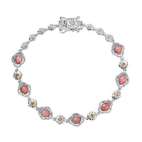 Epic Deal Karis Oregon Peach Opal and Multi Gemstone 2.25 ctw Bracelet (7.25 In)