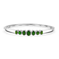 D'Joy Premium Chrome Diopside 3.50 ctw Celestial Bangle Bracelet in Rhodium Over Sterling Silver (7.25In) - Sticky add to cart bar