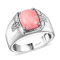 Karis Oregon Peach Opal, White Zircon Ring in Platinum Bond (Size 10.0) 3.00 ctw - Sticky add to cart bar