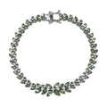 Premium Malagasy Pine Apatite and White Zircon 10.65 ctw Bracelet in Rhodium OverSterling Silver (7.25 In) - Sticky add to cart bar