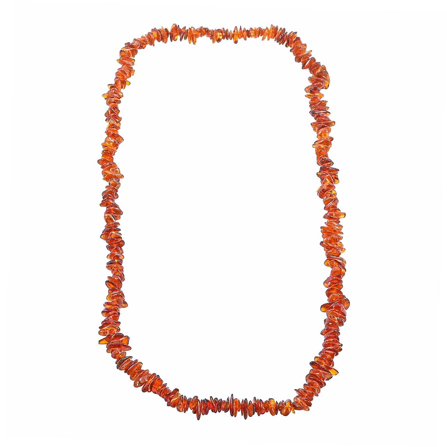 Baltic Dark Amber Beaded Necklace 30 Inches