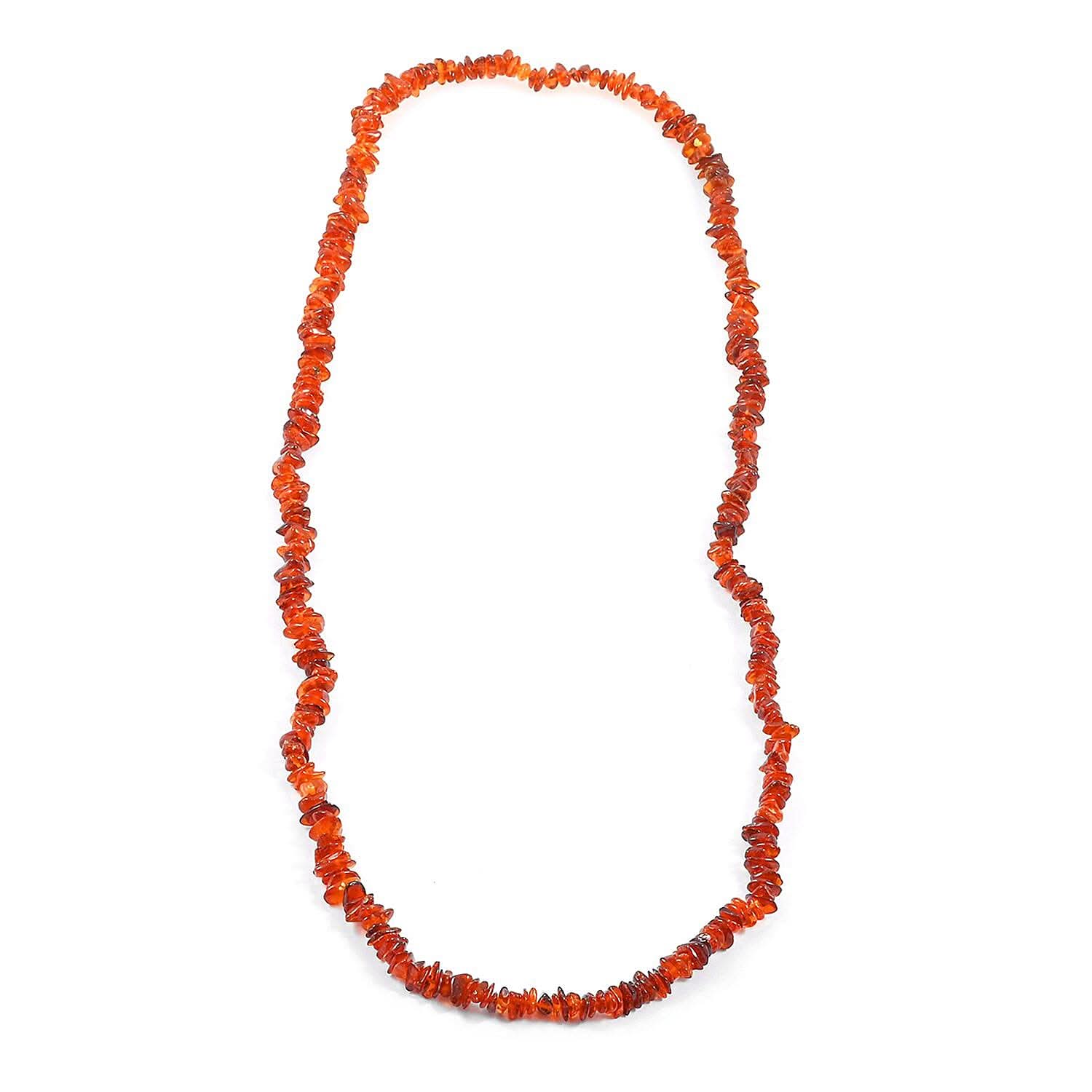 Dark Baltic Amber Beaded Necklace 32 Inches