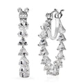 D'Joy Golconda Topaz 3.60 ctw Floral Vines Hoop Earrings in Platinum Over Sterling Silver - Sticky add to cart bar