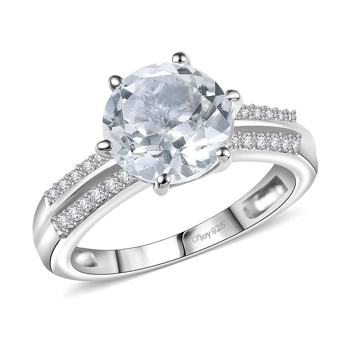 D'Joy Golconda Topaz 3.85 ctw Star Brilliance Ring in Platinum Over Sterling Silver