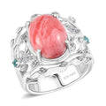 Karis Oregon Peach Opal, Multi Gemstone Ring in Platinum Bond (Size 10.0) 4.30 ctw - Sticky add to cart bar