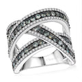 D'Joy Narsipatnam Alexandrite, White Zirco  Ring in Rhodium Over Sterling Silver (Size 10.0) 3.00 ctw - Sticky add to cart bar