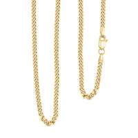3mm Miami Chain Necklace in 14K Yellow Gold 4.27 Grams 20 Inches