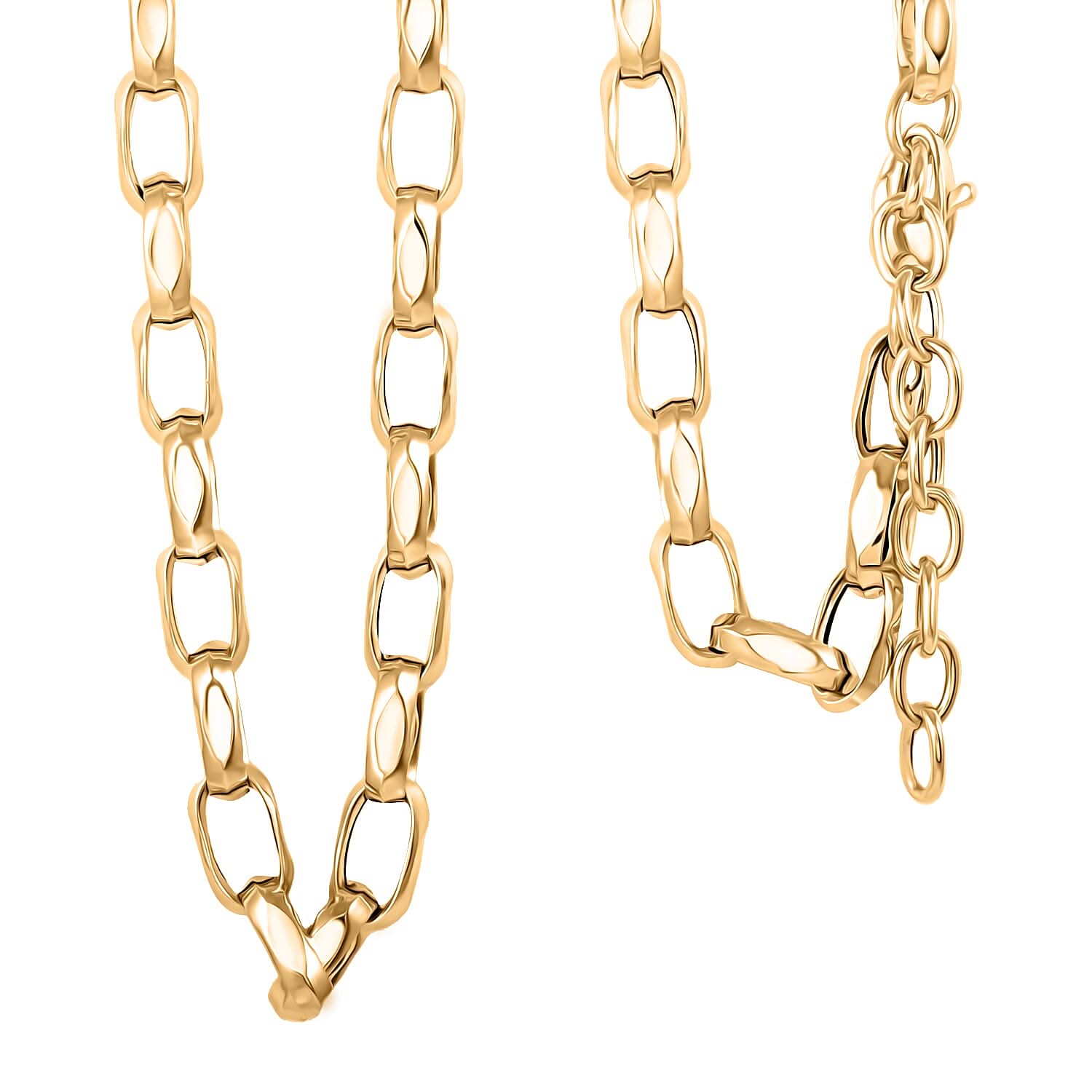 Italian Oval Link Chain Necklace in 10K Yellow Gold 9.06 Grams 18 Inches